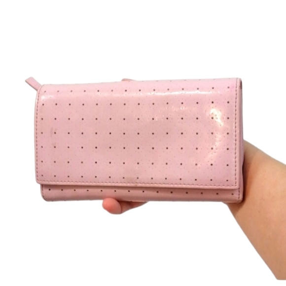 Francesco Biasia Pink Leather Trifold Wall… - Picture 10 of 13